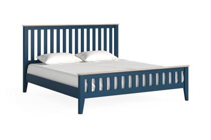 Marlow Oak Painted Navy Blue Bed Frame Marlow Oak Painted Navy Blue Bed Frame