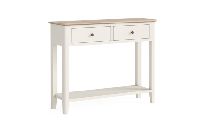 Marlow Oak Painted Coconut White Console Table Marlow Oak Painted Coconut White Console Table