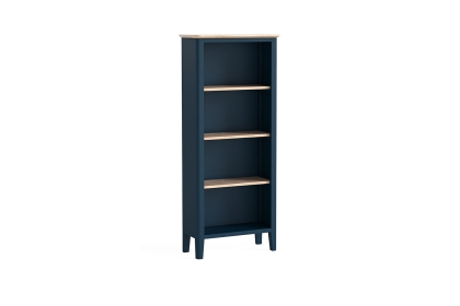 Marlow Oak Painted Navy Blue Slim Bookcase Marlow Oak Painted Navy Blue Slim Bookcase