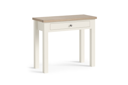 Modern Country Painted Oak Coconut White Single Drawer Dressing Table Desk Modern Country Painted Oak Coconut White Single Drawer Dressing Table Desk