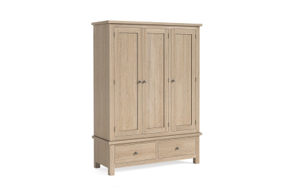 Modern Country Oak Triple Wardrobe Modern Country Oak Triple Wardrobe