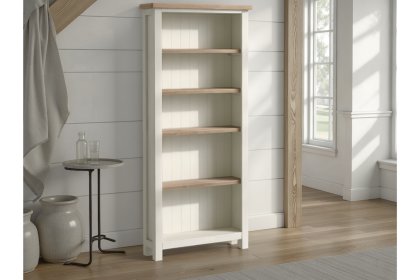 Modern Country Painted Oak Coconut White Large Bookcase Modern Country Painted Oak Coconut White Large Bookcase