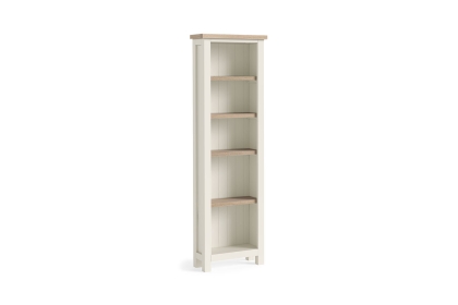 Modern Country Painted Oak Coconut White Slim Bookcase Modern Country Painted Oak Coconut White Slim Bookcase