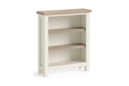 Modern Country Painted Oak Coconut White Low Bookcase Modern Country Painted Oak Coconut White Low Bookcase
