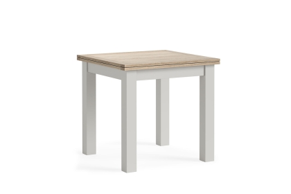 Modern Country Painted Oak Stone Grey Flip-Top Dining Table Modern Country Painted Oak Stone Grey Flip-Top Dining Table