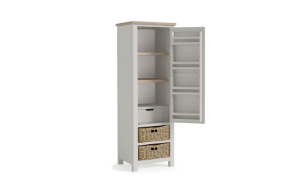 Modern Country Painted Oak Stone Grey Larder Unit Modern Country Painted Oak Stone Grey Larder Unit