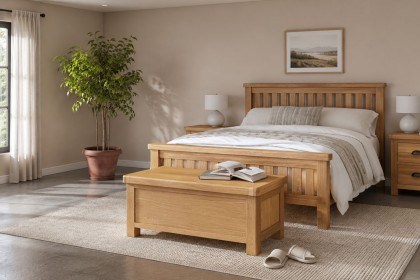Normandy Chunky Country Oak Storage Blanket Box Normandy Chunky Country Oak Storage Blanket Box