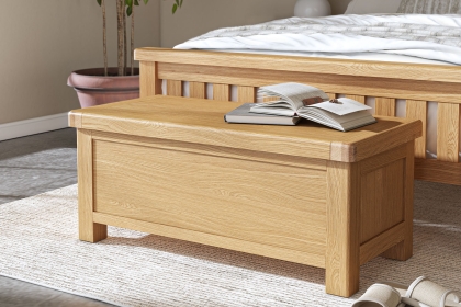Normandy Chunky Country Oak Storage Blanket Box Normandy Chunky Country Oak Storage Blanket Box