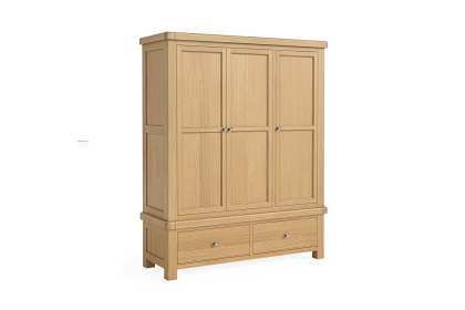 Normandy Chunky Country Oak Triple Wardrobe Normandy Chunky Country Oak Triple Wardrobe