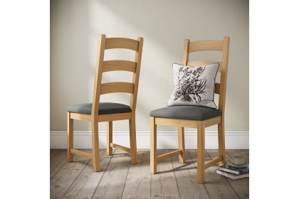 Normandy Chunky Country Oak Ladder Dining Chair Normandy Chunky Country Oak Ladder Dining Chair