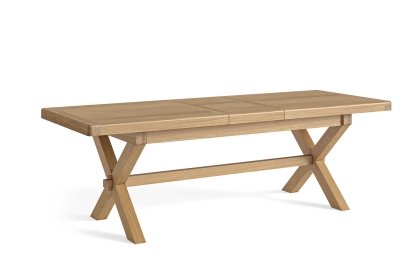 Normandy Chunky Country Oak Cross-Leg Extending Dining Table Normandy Chunky Country Oak Cross-Leg Extending Dining Table