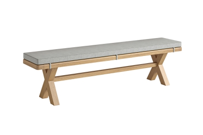 Normandy Chunky Country Oak Cross-Leg Dining Bench Normandy Chunky Country Oak Cross-Leg Dining Bench