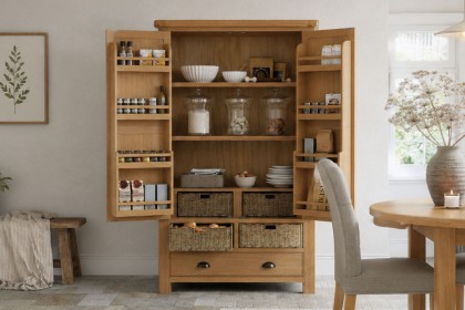 Normandy Chunky Country Oak Larder Unit Normandy Chunky Country Oak Larder Unit