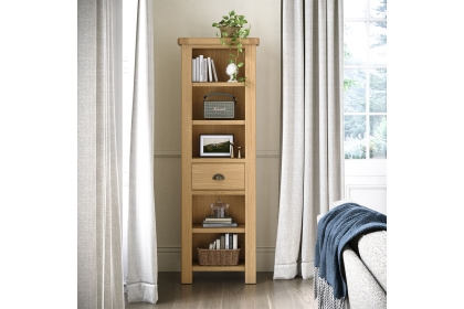 Normandy Chunky Country Oak Slim Bookcase Normandy Chunky Country Oak Slim Bookcase
