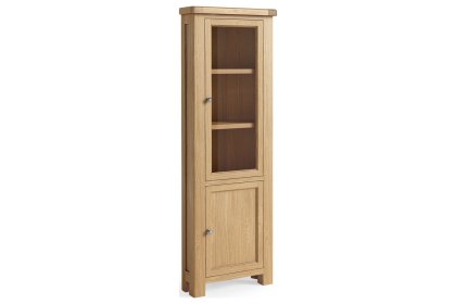 Normandy Chunky Country Oak Corner Display Cabinet Normandy Chunky Country Oak Corner Display Cabinet