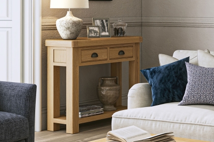 Normandy Chunky Country Oak Console Table Normandy Chunky Country Oak Console Table