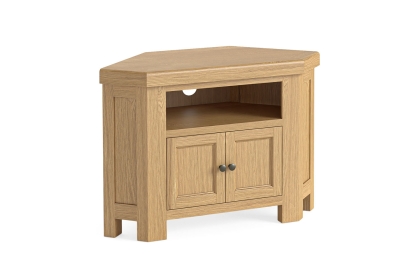 Normandy Chunky Country Oak Corner TV Unit Normandy Chunky Country Oak Corner TV Unit