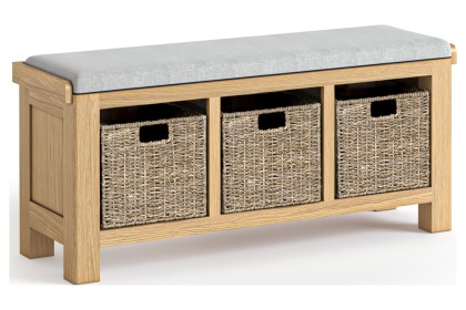 Normandy Chunky Country Oak Storage Bench Normandy Chunky Country Oak Storage Bench