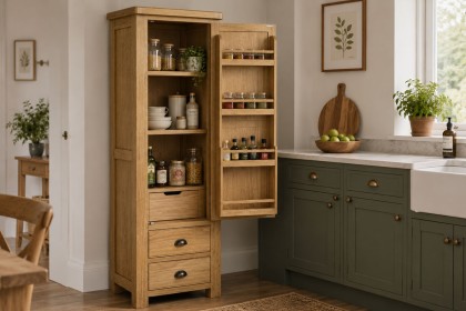 Normandy Chunky Country Oak Single Larder Unit Normandy Chunky Country Oak Single Larder Unit