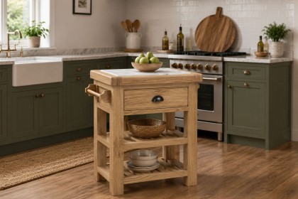 Normandy Chunky Country Oak Small Kitchen Island Unit Normandy Chunky Country Oak Small Kitchen Island Unit
