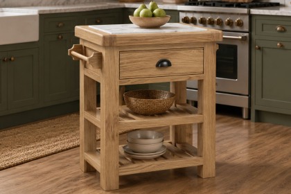 Normandy Chunky Country Oak Small Kitchen Island Unit Normandy Chunky Country Oak Small Kitchen Island Unit