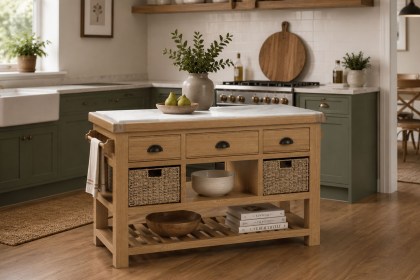 Normandy Chunky Country Oak Large Kitchen Island Unit Normandy Chunky Country Oak Large Kitchen Island Unit