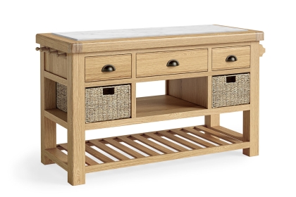 Normandy Chunky Country Oak Large Kitchen Island Unit Normandy Chunky Country Oak Large Kitchen Island Unit