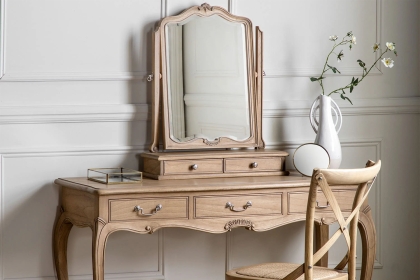 Gallery Direct Chic Weathered Dressing Table Mirror Gallery Direct Chic Weathered Dressing Table Mirror