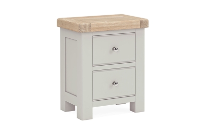 Salcombe Painted Oak Stone Grey Bedside Table Salcombe Painted Oak Stone Grey Bedside Table