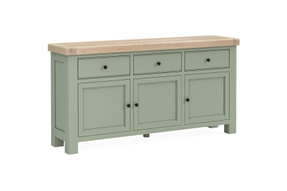 Salcombe Painted Oak Sage Green Large Sideboard Salcombe Painted Oak Sage Green Large Sideboard