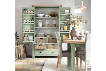 Salcombe Painted Oak Sage Green Larder Unit Salcombe Painted Oak Sage Green Larder Unit