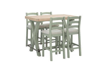Salcombe Painted Oak Sage Green Bar Stool Salcombe Painted Oak Sage Green Bar Stool