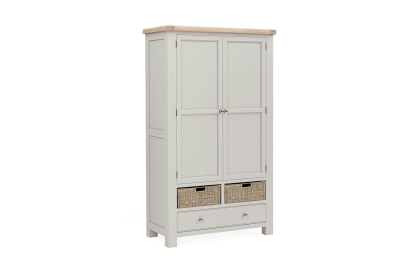 Salcombe Painted Oak Stone Grey Larder Unit Salcombe Painted Oak Stone Grey Larder Unit