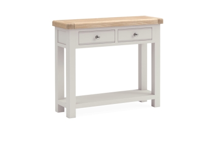 Salcombe Painted Oak Stone Grey Console Table Salcombe Painted Oak Stone Grey Console Table