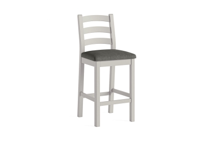 Salcombe Painted Oak Stone Grey Bar Stool Salcombe Painted Oak Stone Grey Bar Stool