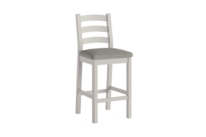 Salcombe Painted Oak Stone Grey Bar Stool Salcombe Painted Oak Stone Grey Bar Stool