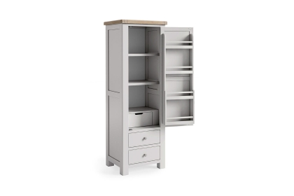 Salcombe Painted Oak Stone Grey Single Larder Unit Salcombe Painted Oak Stone Grey Single Larder Unit