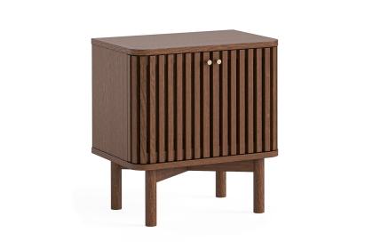 Soho Brown Oak Slatted Bedside Table Soho Brown Oak Slatted Bedside Table