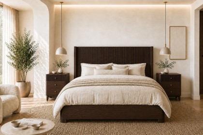 Soho Brown Oak Slatted Bed Frame Soho Brown Oak Slatted Bed Frame
