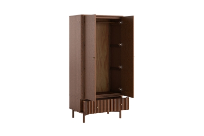 Soho Brown Oak Slatted Gents Wardrobe Soho Brown Oak Slatted Gents Wardrobe