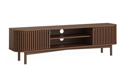 Soho Brown Oak Slatted Large TV Unit Soho Brown Oak Slatted Large TV Unit