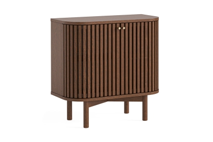 Soho Brown Oak Slatted Cupboard Soho Brown Oak Slatted Cupboard