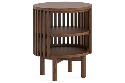 Soho Brown Oak Slatted Open Side Table Soho Brown Oak Slatted Open Side Table