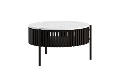 Soho Black Oak Slatted Story Coffee Table with Marble Top Soho Black Oak Slatted Story Coffee Table with Marble Top