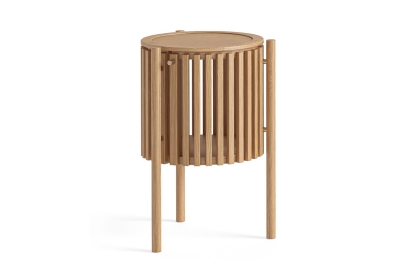 Soho Natural Oak Slatted Story Side Table Soho Natural Oak Slatted Story Side Table