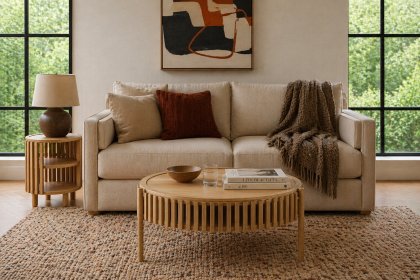 Soho Natural Oak Slatted Story Coffee Table Soho Natural Oak Slatted Story Coffee Table