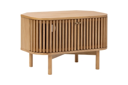 Soho Natural Oak Slatted Corner TV Unit Soho Natural Oak Slatted Corner TV Unit