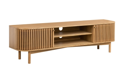 Soho Natural Oak Slatted Large TV Unit Soho Natural Oak Slatted Large TV Unit