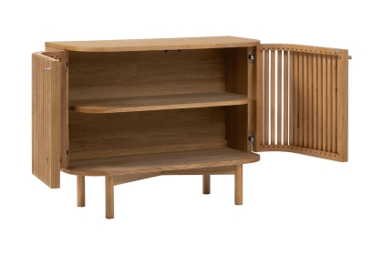 Soho Natural Oak Slatted Small Sideboard Soho Natural Oak Slatted Small Sideboard