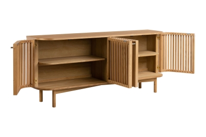 Soho Natural Oak Slatted Large Sideboard Soho Natural Oak Slatted Large Sideboard